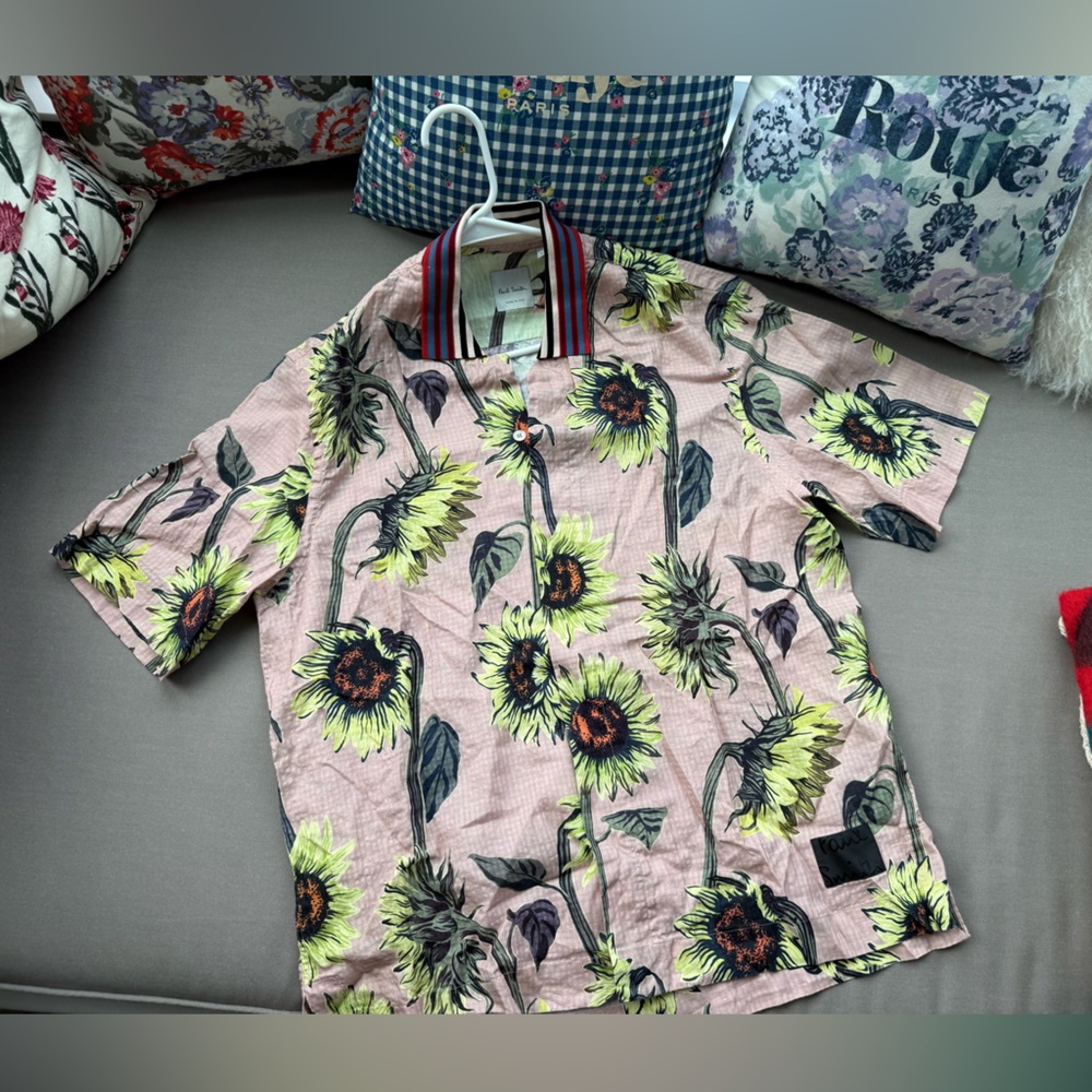 Paul Smith Kids Floral Shirt - Pink and Yellow M